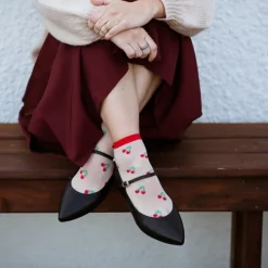 Sheer Fruit Socks - Cherries