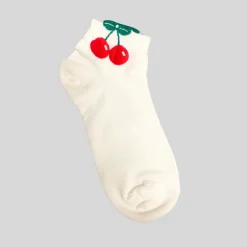 Short Fruit Socks - Cherry