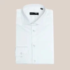 Slim Fit Cotton Stretch Dress Shirt - White