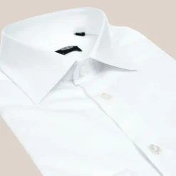 Slim Fit Cotton Stretch Dress Shirt - White
