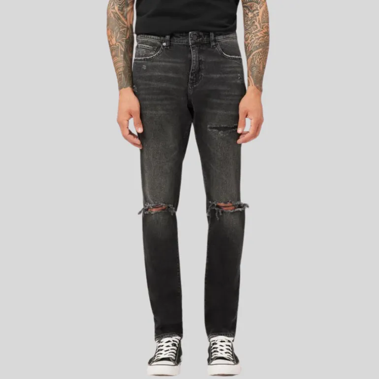 Slim Fit Tapered Destructed Denim - Nightshade