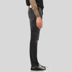 Slim Fit Tapered Destructed Denim - Nightshade
