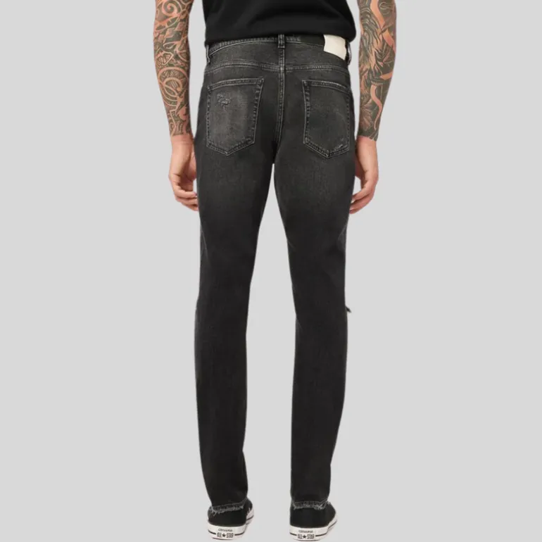 Slim Fit Tapered Destructed Denim - Nightshade