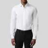 Slim-Fit Cotton Dress Shirt - White