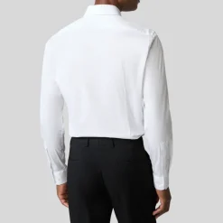 Slim-Fit Cotton Dress Shirt - White
