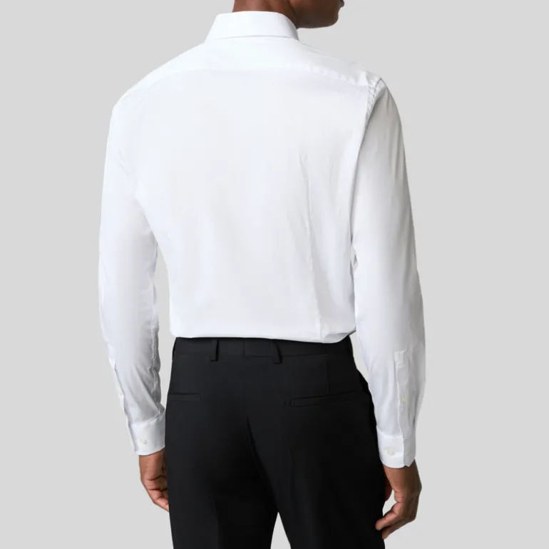 Slim-Fit Cotton Dress Shirt - White