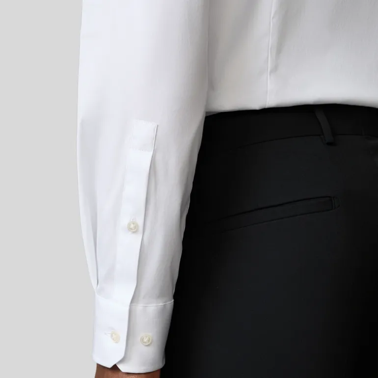 Slim-Fit Cotton Dress Shirt - White