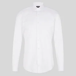Slim-Fit Cotton Dress Shirt - White