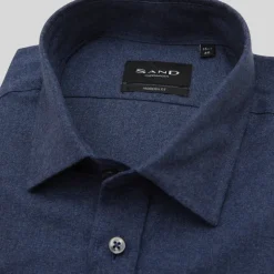 Soft Brushed Twill Cotton Shirt - Blue