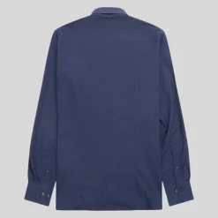 Soft Brushed Twill Cotton Shirt - Blue