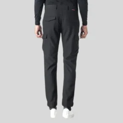 Soft Stretch Cotton Blend Cargo Pants - Black
