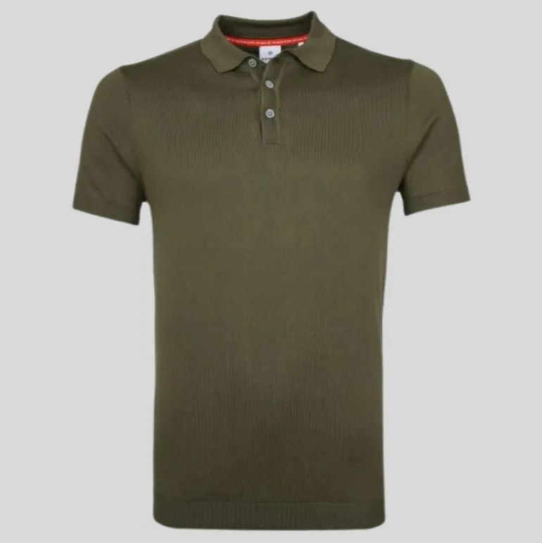 Solid Jersey Knit Polo - Army