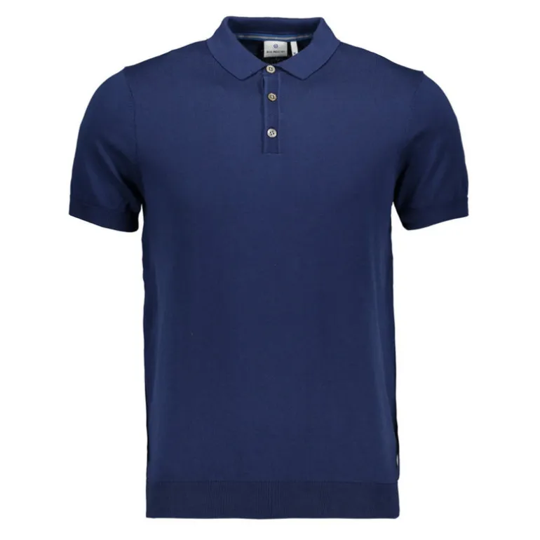 Solid Jersey Knit Polo - Blue
