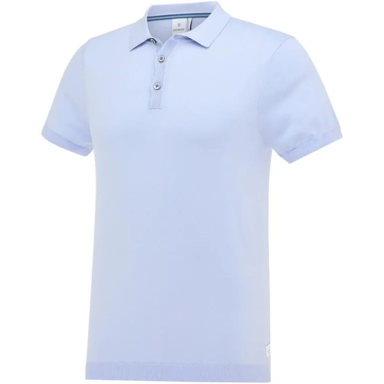 Solid Jersey Knit Polo - Sky
