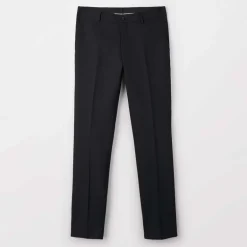 Solid Wool Slim Fit Suit Separates - Black
