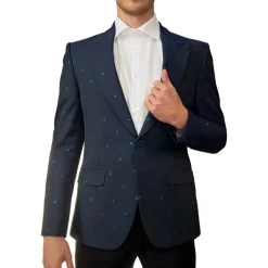 Sparkle Designs Peak Lapel Blazer - Navy