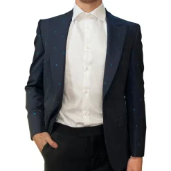 Sparkle Designs Peak Lapel Blazer - Navy