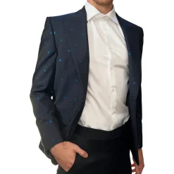Sparkle Designs Peak Lapel Blazer - Navy