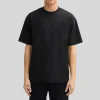 Stretch Cotton Crew T-Shirt - Black