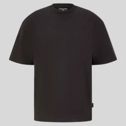Stretch Cotton Crew T-Shirt - Black