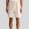 Structured Shorts with Pintuck Details - Beige