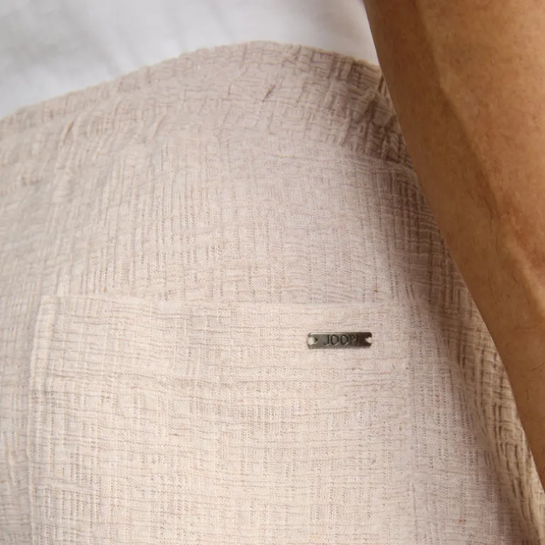 Structured Shorts with Pintuck Details - Beige