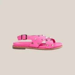 Studded Low Strap Sandal - Pink