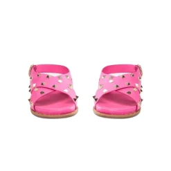 Studded Low Strap Sandal - Pink