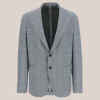 Subtle Plaid Checks Blazer - Blue