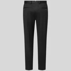 Subtle Plaid Checks Pants - Charcoal