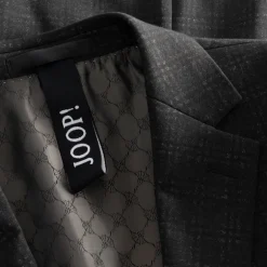 Subtle Plaid Checks Patch Pocket Blazer - Charcoal