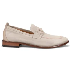 Suede Horse Bit Loafer - Oyster