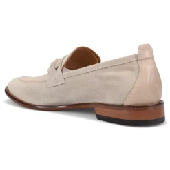 Suede Horse Bit Loafer - Oyster