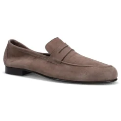 Suede Penny Loafer - Ash