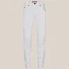Suede Touch Slim Fit 5-Pocket Chino - White