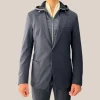 Technical Patch Pocket Blazer with Removable Hood - Navy