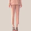 Techno Fabric Slim Leg Pants - Pink