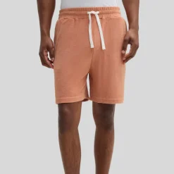 Terrycloth Drawstring Shorts - Apricot