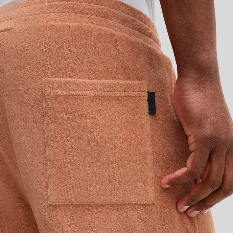 Terrycloth Drawstring Shorts - Apricot