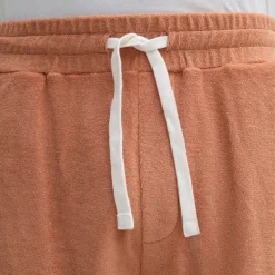 Terrycloth Drawstring Shorts - Apricot
