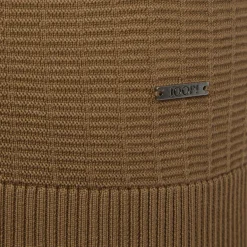 Textured Knit Cotton Polo - Brown