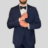 Tonal Glen Check Wool Suit - Dark Navy