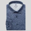 Tonal Print Jersey Shirt - Denim