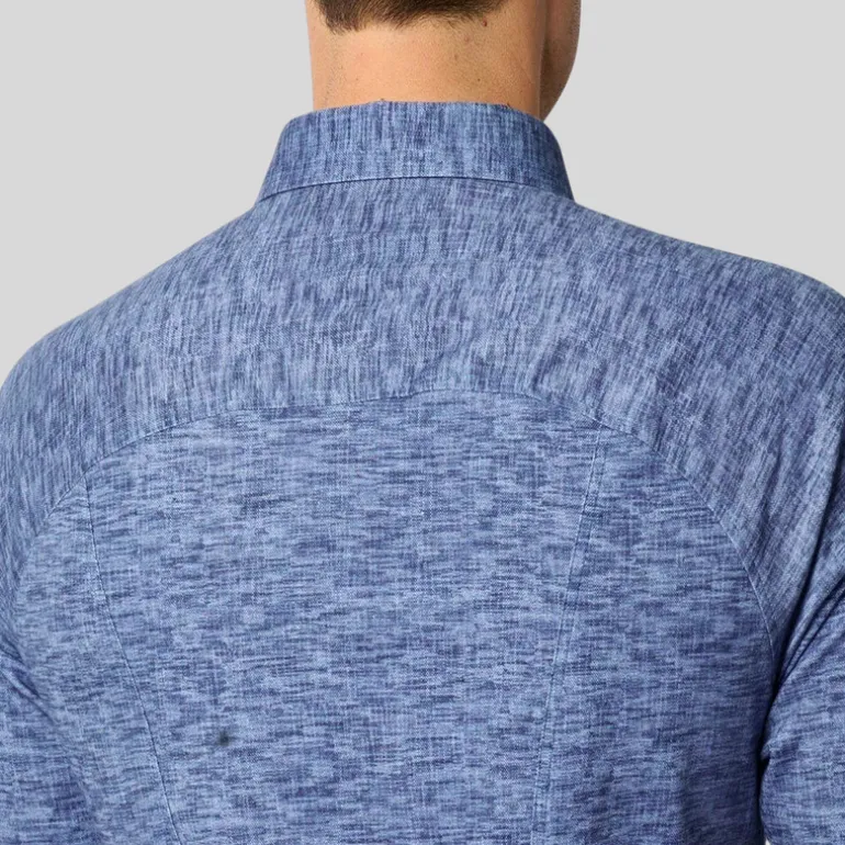 Tonal Print Jersey Shirt - Denim