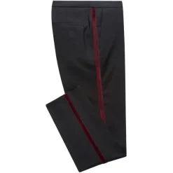 Tuxedo Pant with Stripe - Black