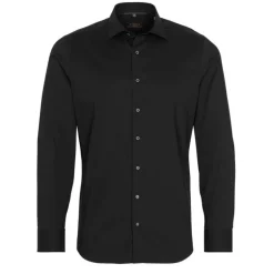 Twill Slim Fit Performance Shirt - Black