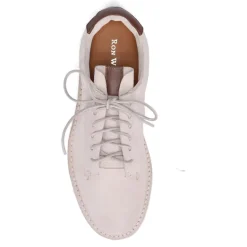 Unlined Suede Lace Up - Sand