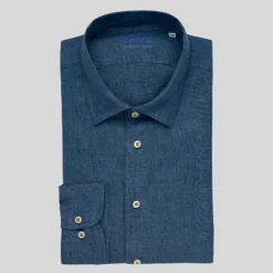 Washed Linen Shirt - Blue