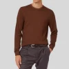 Washed Merino Crew Knit Sweater - Rust