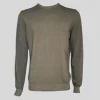 Washed Merino Crew Knit Sweater - Stone